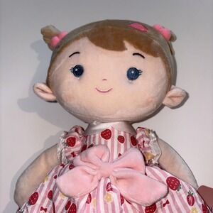 Leyadoll Strawberry Girl Doll 16" First Rag Doll Birthday